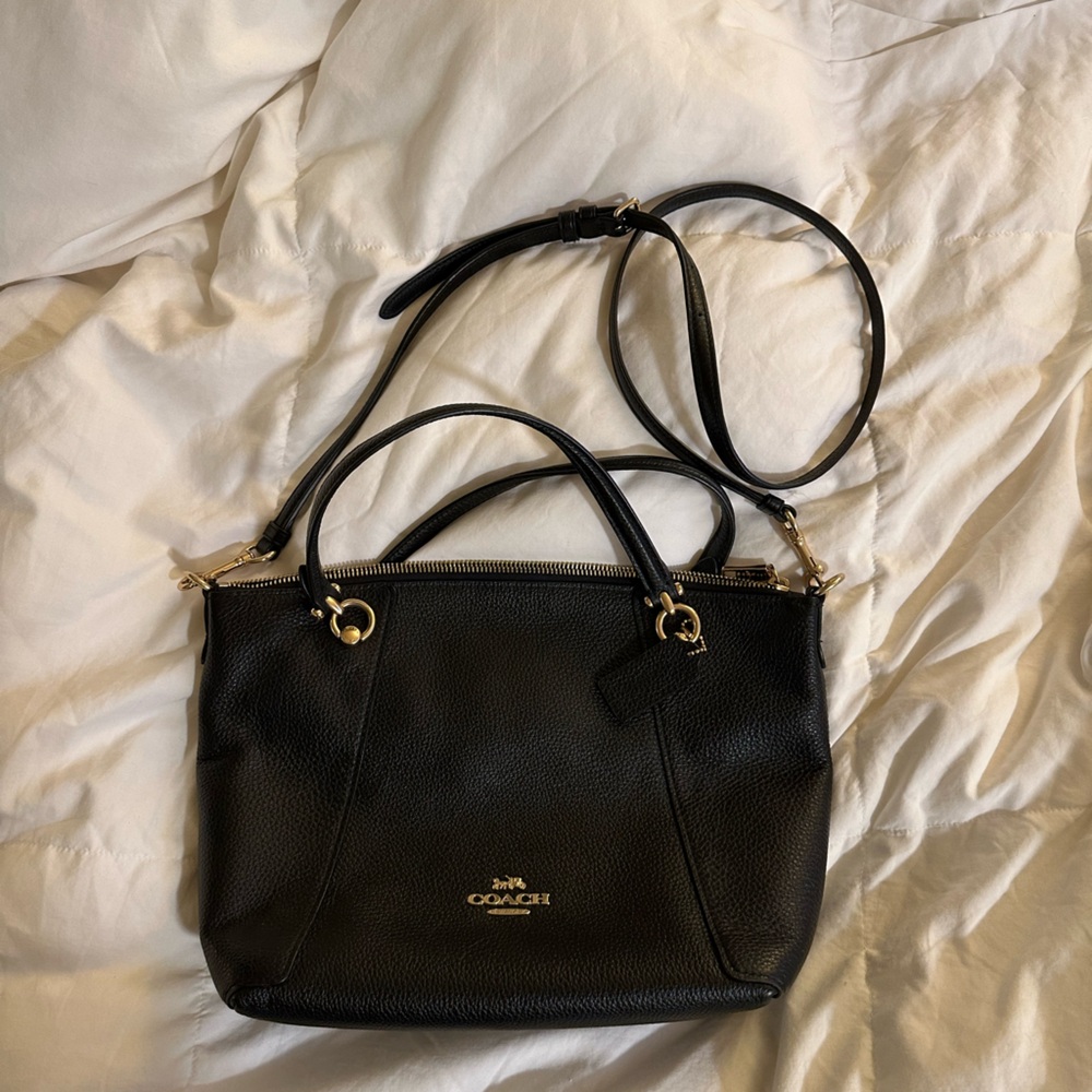 Black Coach crossbody purse